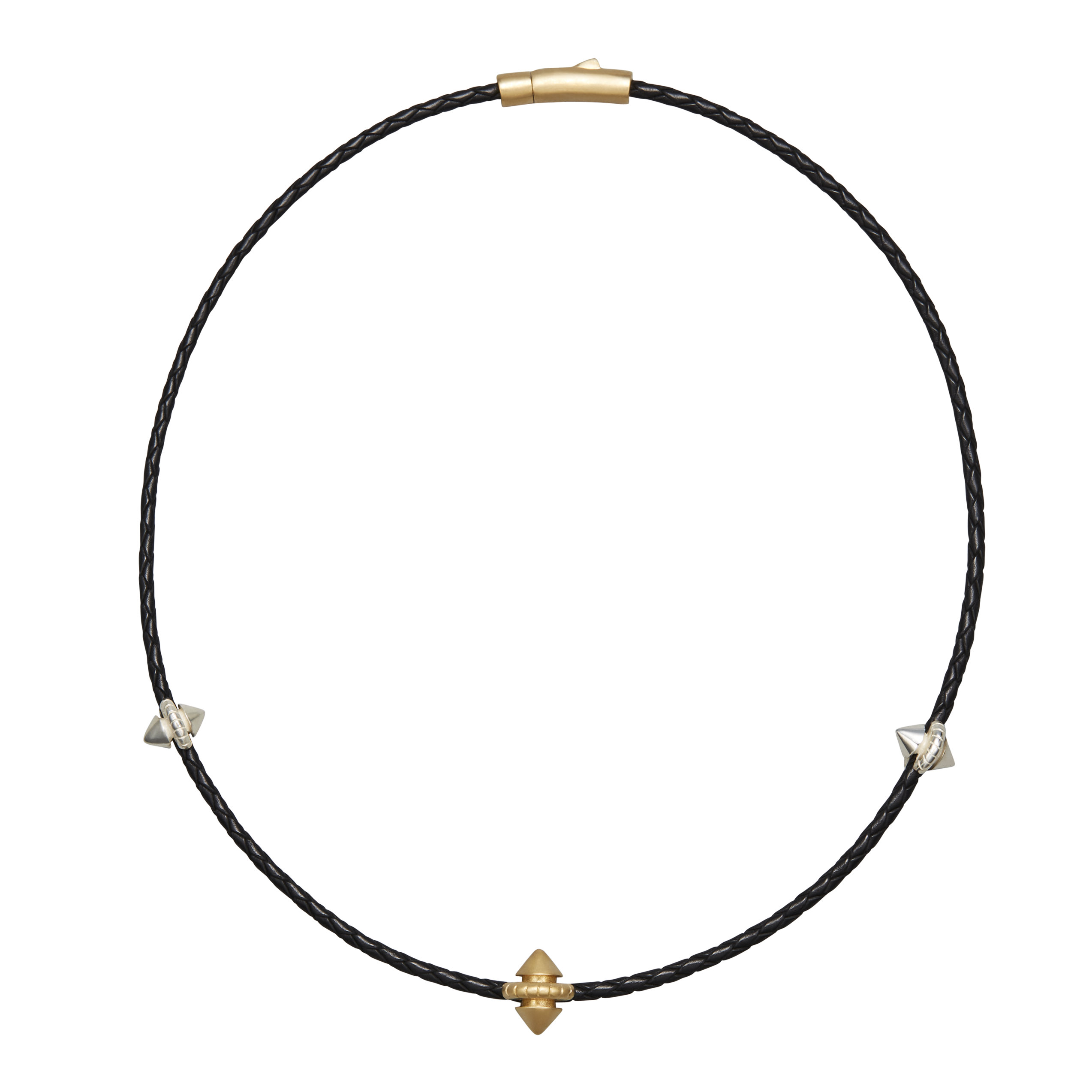 Harlow Stud Leather Necklace