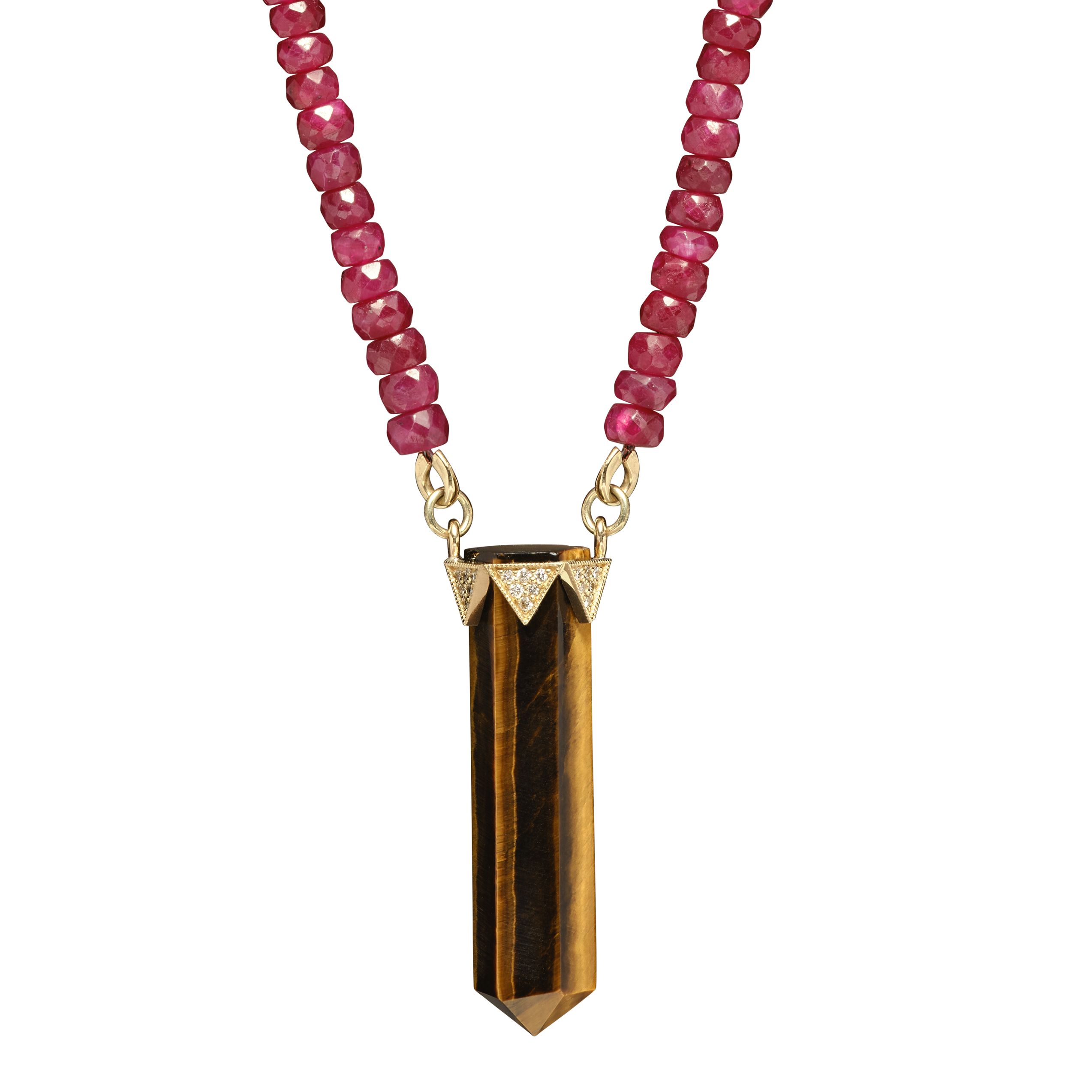 HH Signature Ruby Strand & Tiger's Eye Diamond Crown Necklace x McMullen