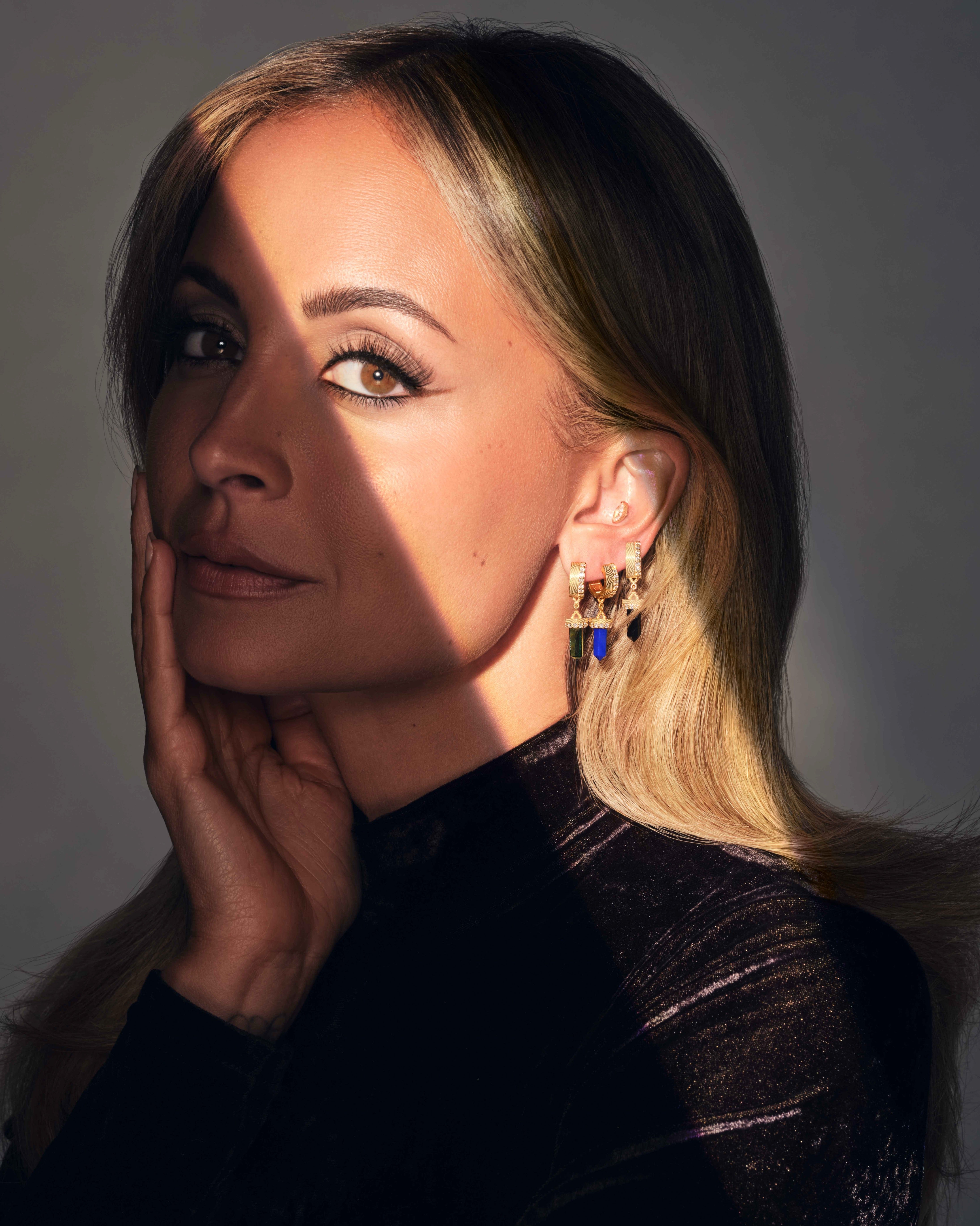 The Nova Blue Lapis Diamond Huggies