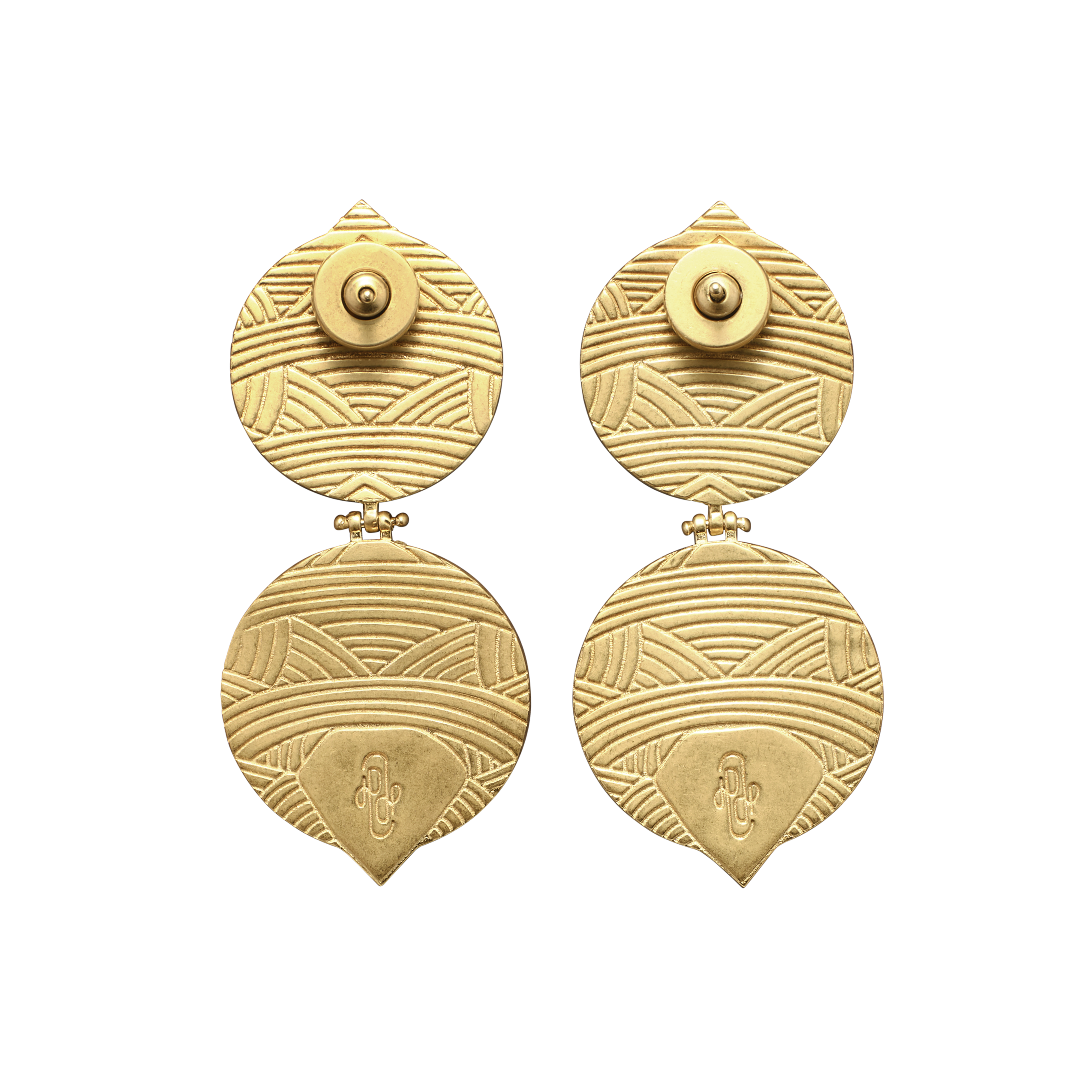 The Coin Double Garnet Drop Earrings x McMullen