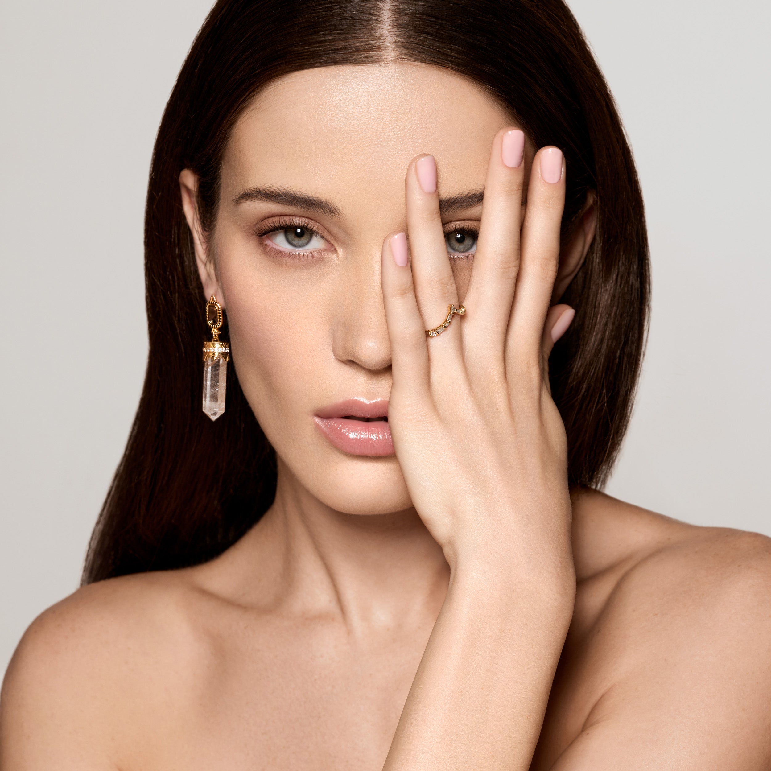 The Nova Crystal Diamond Drop Earrings