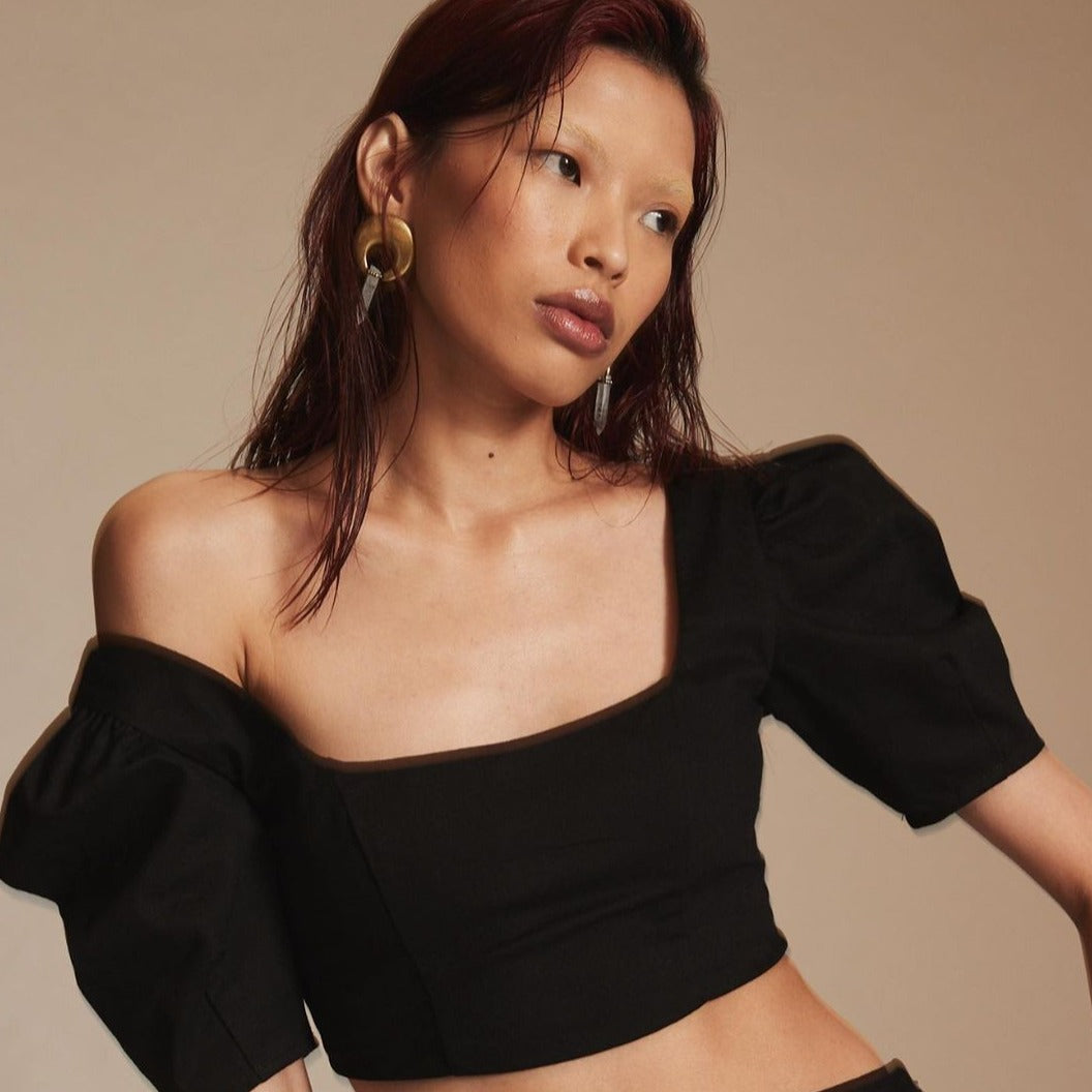 Quartz Horn Earrings