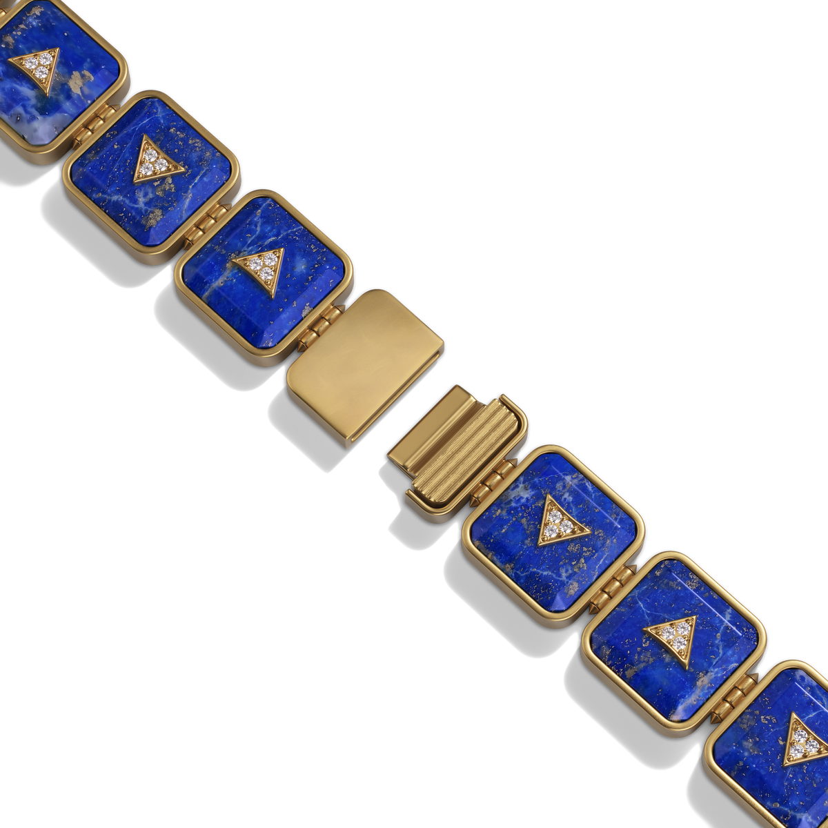 Nova Crystal Stacker Bracelet in blue lapis, clasp