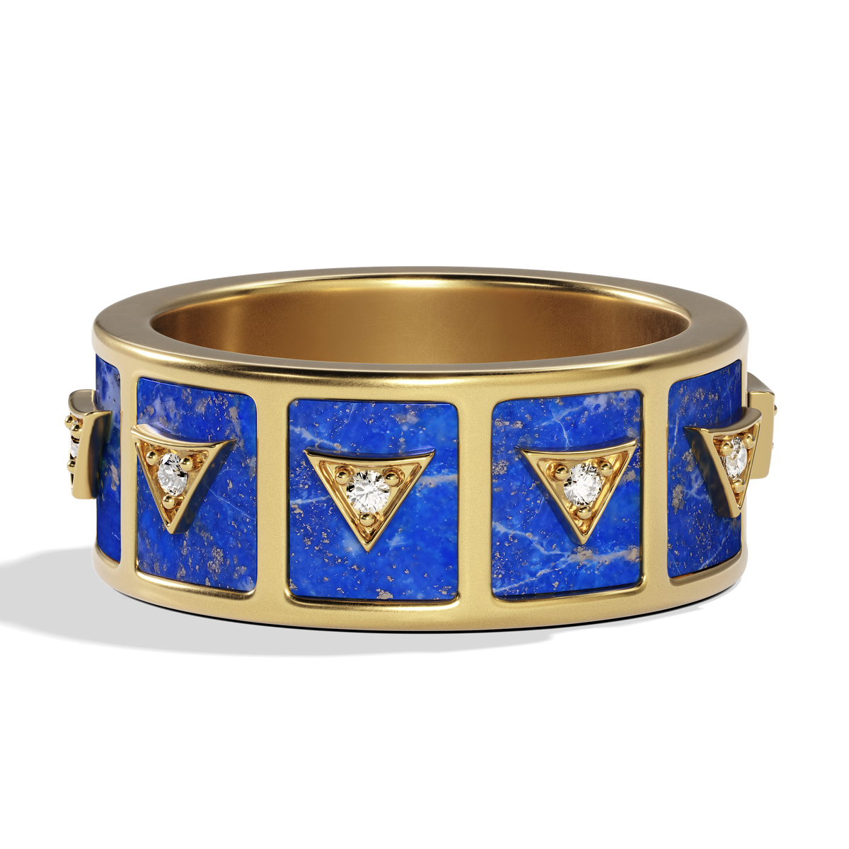 Nova Stacker Ring, close-up detail of the blue lapis stone