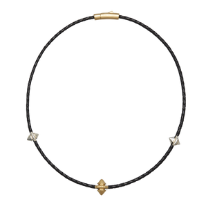 Harlow Stud Leather Necklace