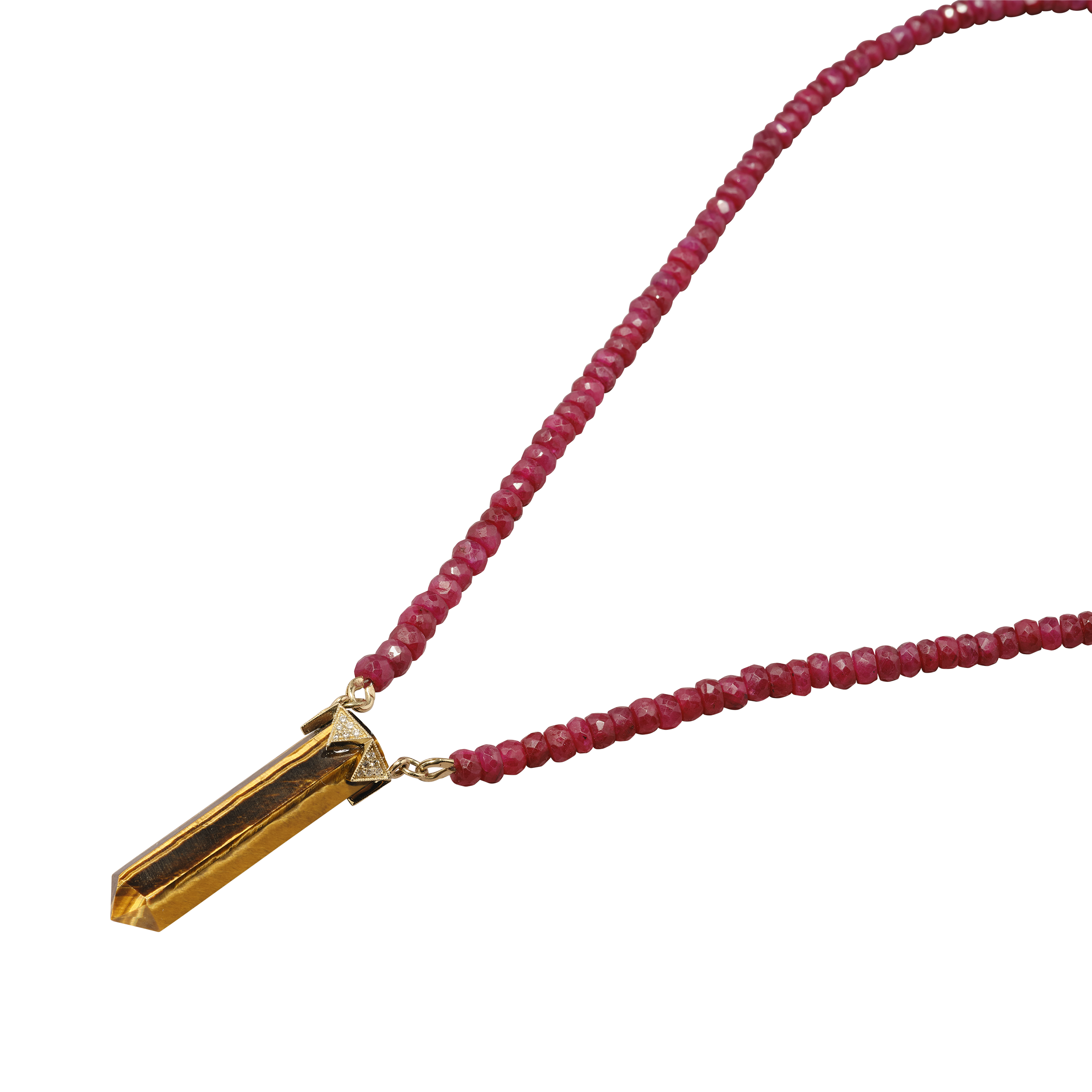 HH Signature Ruby Strand & Tiger's Eye Diamond Crown Necklace x McMullen