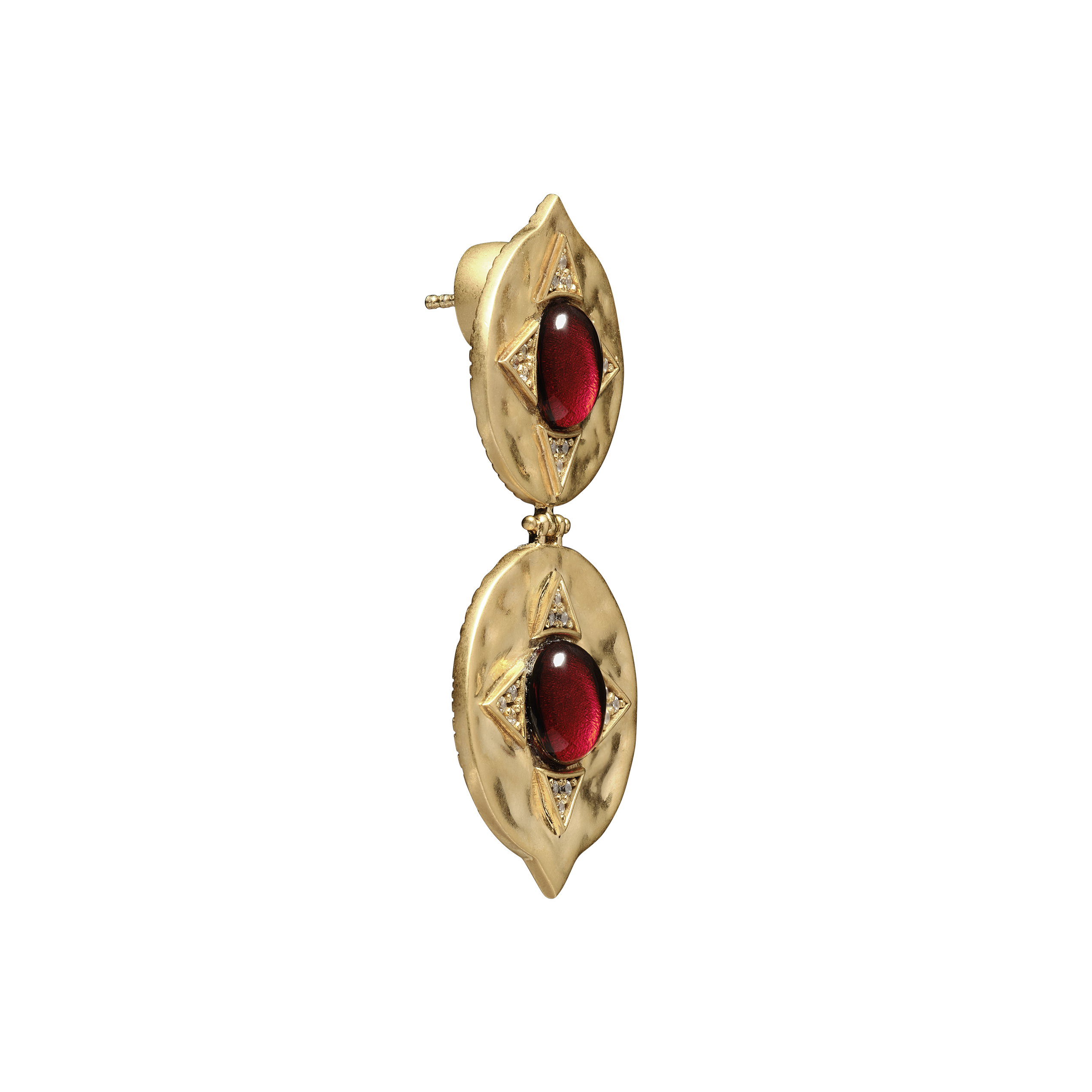 The Coin Double Garnet Drop Earrings x McMullen