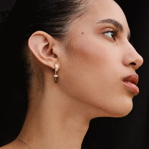 House of Harlow x McMullen The Nova Tiger's Eye Crystal Huggies