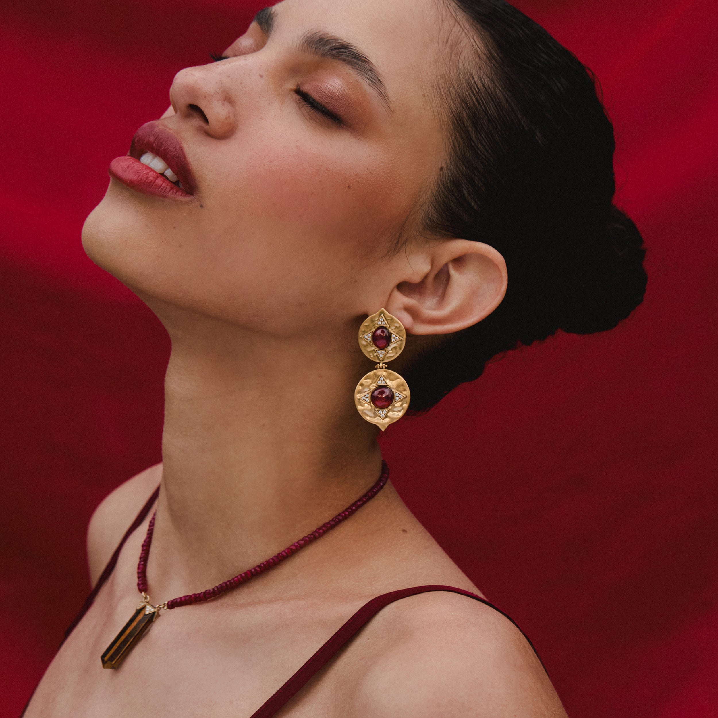 HH Signature Ruby Strand & Tiger's Eye Diamond Crown Necklace x McMullen