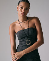 Harlow Stud Leather Necklace