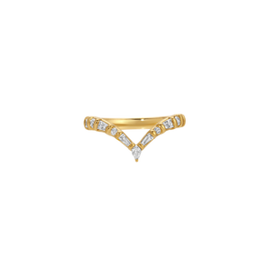 Gold Diamond Pointed Stacker