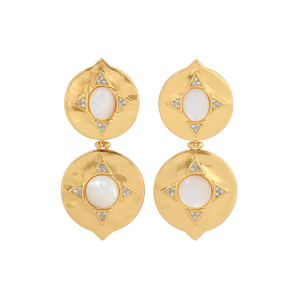 Pearl Coin Earrings