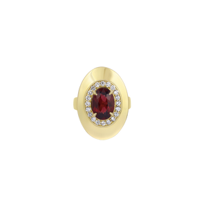 Bespoke Garnet Diamond Ring