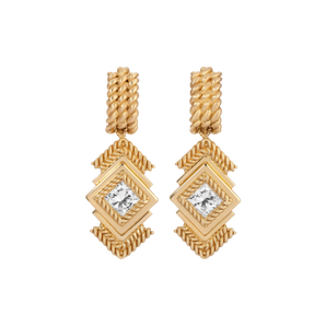 Bespoke Rope Diamond Earrings