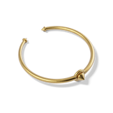 Harlow Stud Cuff Bracelet in 14k gold plate at a three-quarter angle