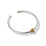 Harlow Stud Cuff Bracelet in sterling silver at a three-quarter angle