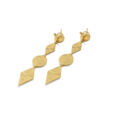 Reverse of the Harlow Arch Drop Earrings in 14k gold plate, showing the posts and backs