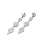 Reverse of the Harlow Arch Drop Earrings in sterling silver, showing the posts and backs