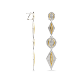 Side profile of the Harlow Arch Drop Earrings in sterling silver, showing the post and drop