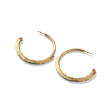 Harlow Arch Hoop Earrings in 14k gold plate at a three-quarter angle