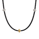 Harlow Stud Leather Necklace