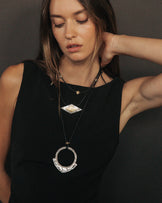 Harlow Stud Leather Necklace