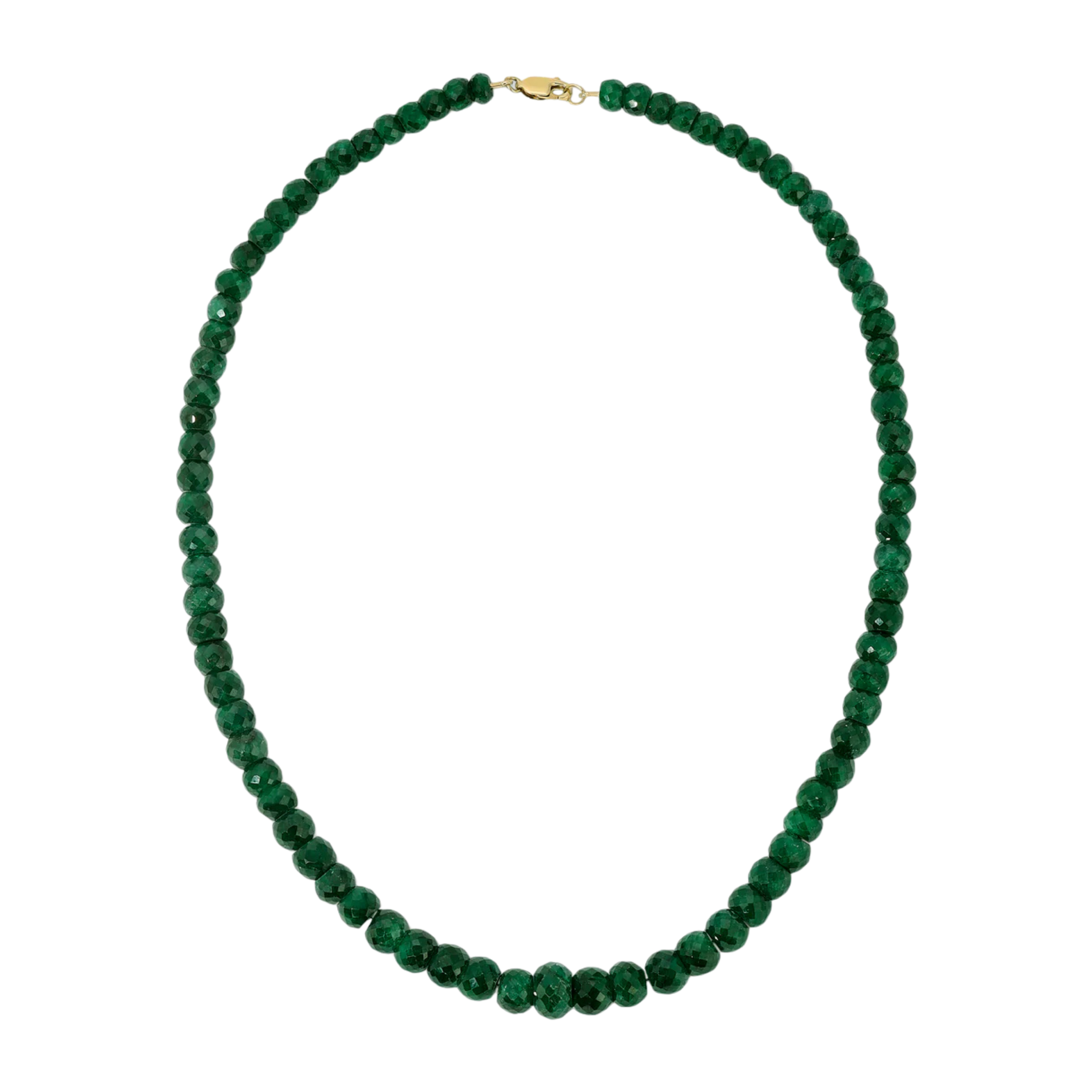 Large Raw Emerald Necklace