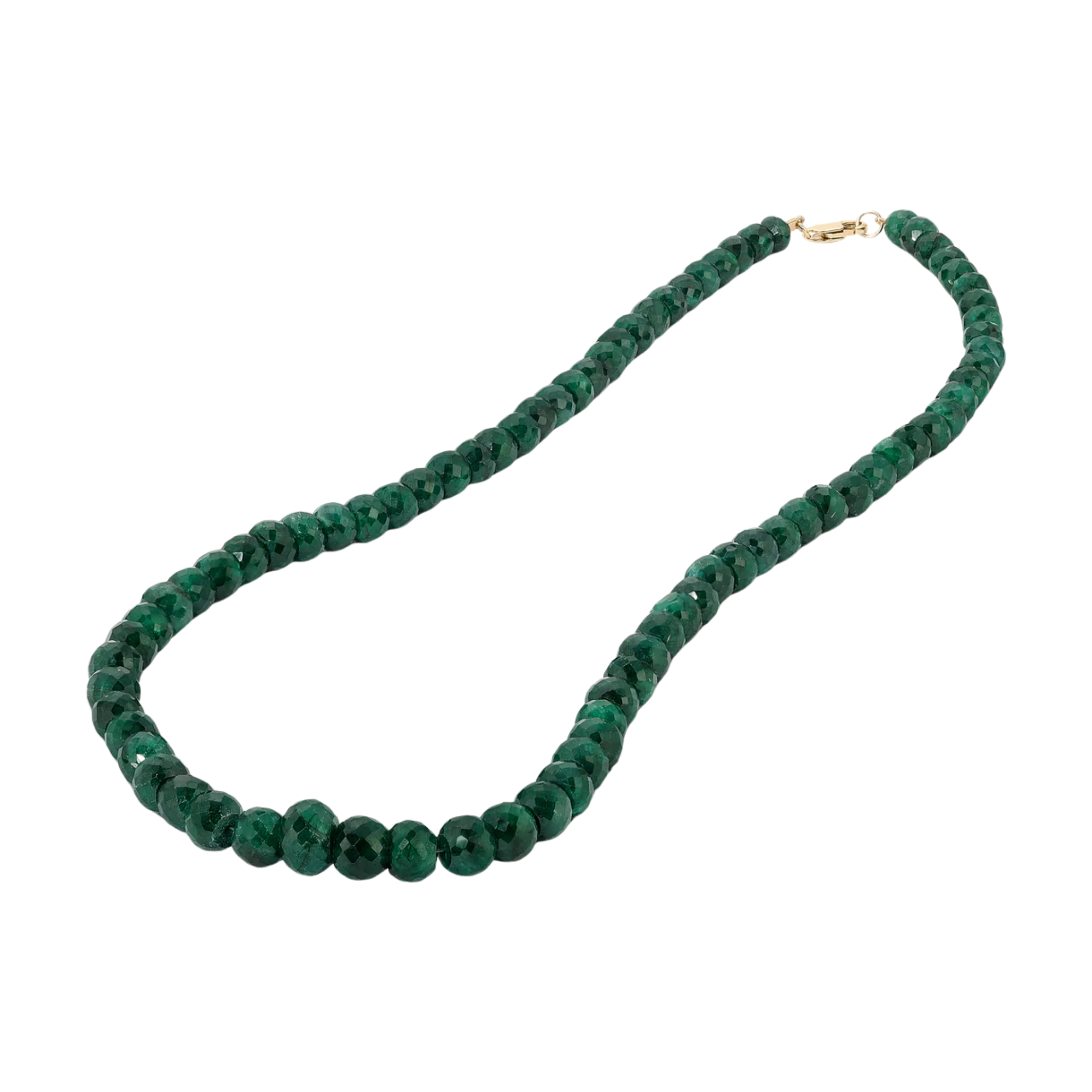 Large Raw Emerald Necklace