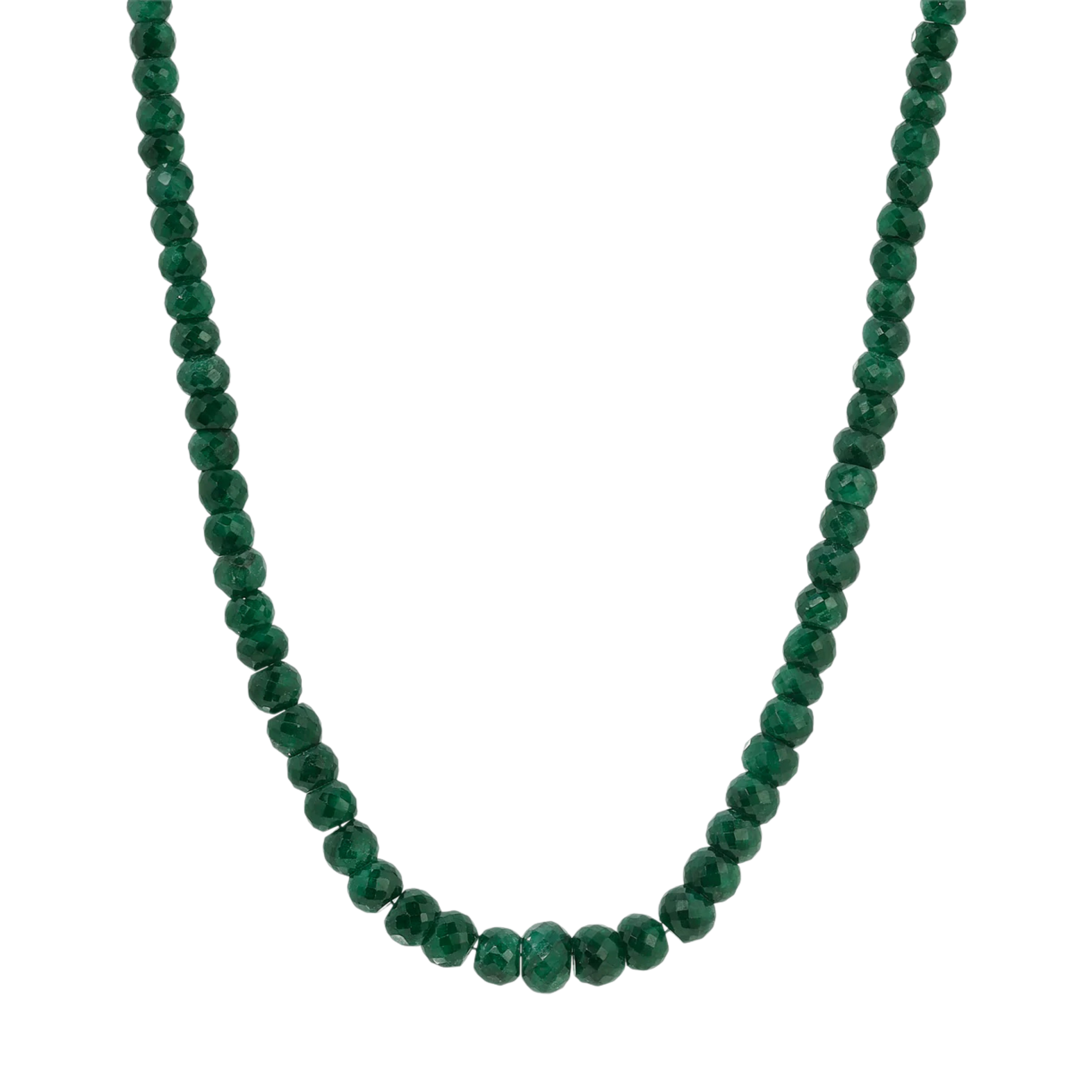 Large Raw Emerald Necklace