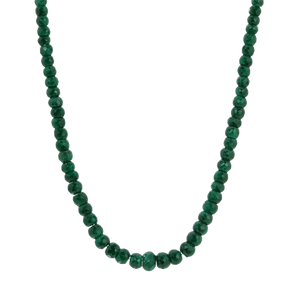 Large Raw Emerald Necklace