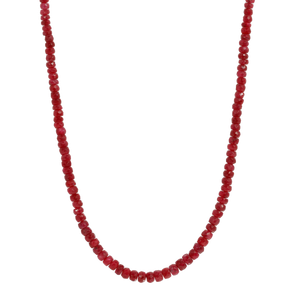 Raw Ruby Necklace