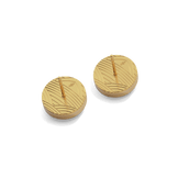 Sunburst Stud Earrings in 14k gold plate, back view showing the post