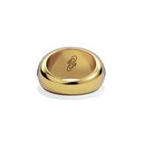 Sunburst Cocktail Ring in 14k gold plate with a smooth lapis dome, back view