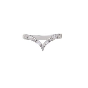 Silver Diamond Pointed Stacker