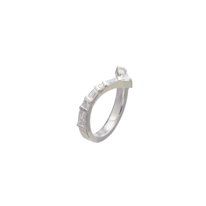 Silver Diamond Pointed Stacker