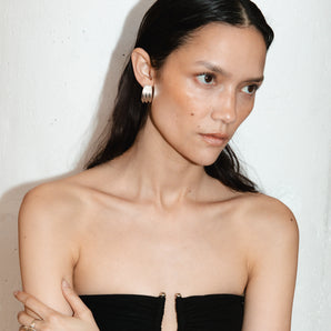 Silver Kerchief Hoops