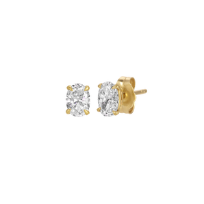 Small Oval Diamond Studs