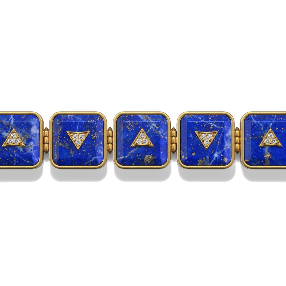 Nova Crystal Stacker Bracelet, close-up detail of the blue lapis and pavé diamonds