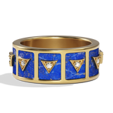 Nova Stacker Ring, close-up detail of the blue lapis stone