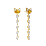 House of Harlow Tigerlily Drop Earrings in 18k gold with citrine and white diamond accents, alternate three-quarter view